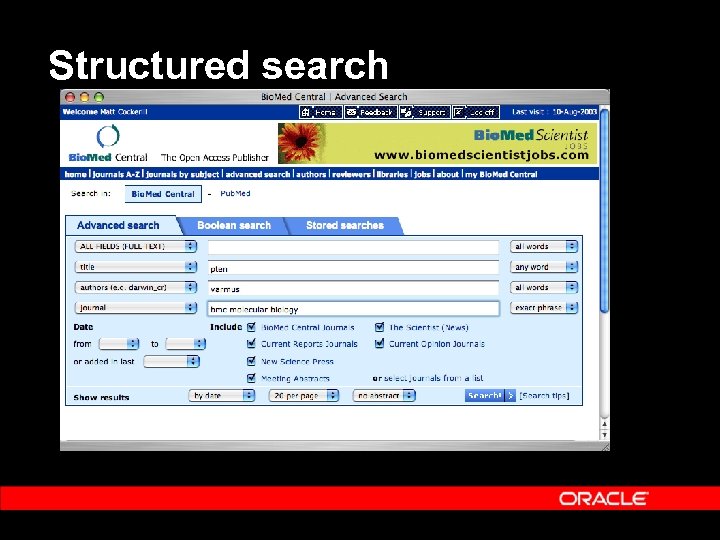 Structured search 