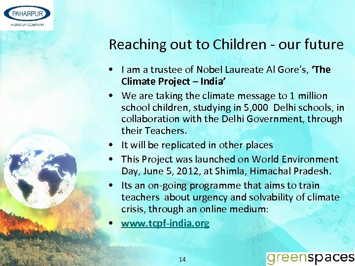 Reaching out to Children - our future • I am a trustee of Nobel