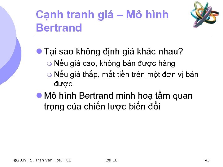 Cạnh tranh giá – Mô hình Bertrand l Tại sao không định giá khác