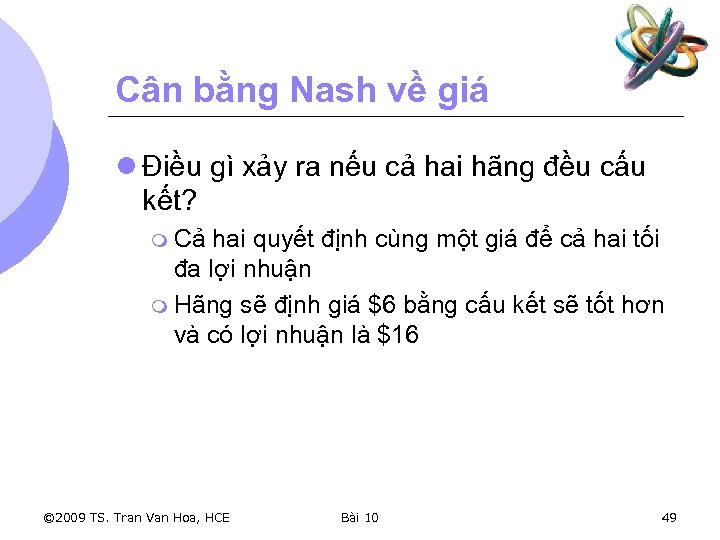 Cân bằng Nash về giá l Điều gì xảy ra nếu cả hai hãng