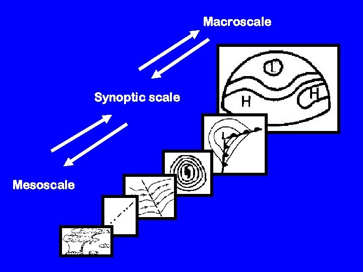 Macroscale Synoptic scale Mesoscale 