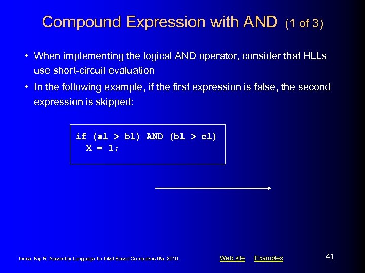 Compound Expression with AND (1 of 3) • When implementing the logical AND operator,