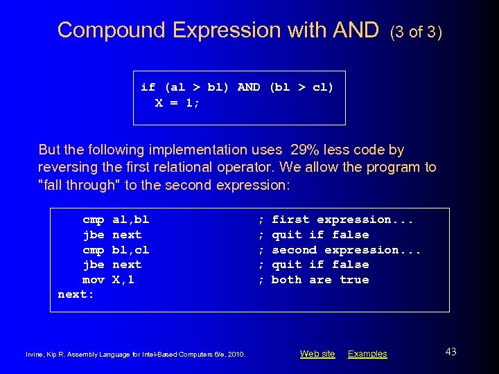 Compound Expression with AND (3 of 3) if (al > bl) AND (bl >