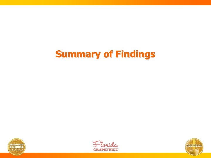 Summary of Findings 