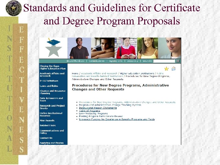 Standards and Guidelines for Certificate and Degree Program Proposals 