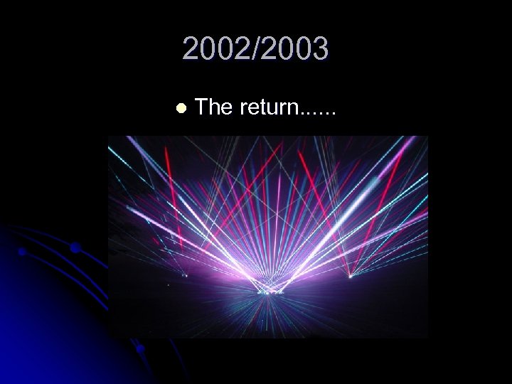 2002/2003 l The return. . . 