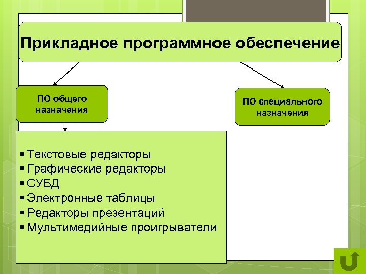 Прикладное программное обеспечение ПО общего назначения § Текстовые редакторы § Графические редакторы § СУБД