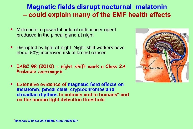 Magnetic fields disrupt nocturnal melatonin – could explain many of the EMF health effects