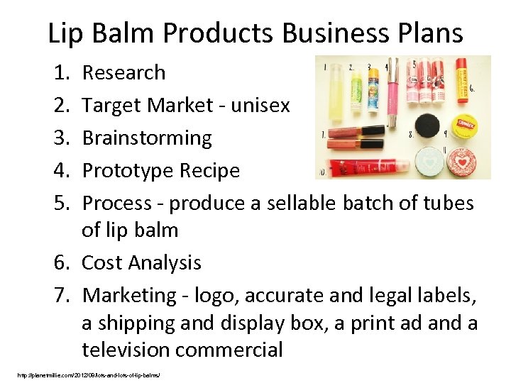 lip balm business plan pdf