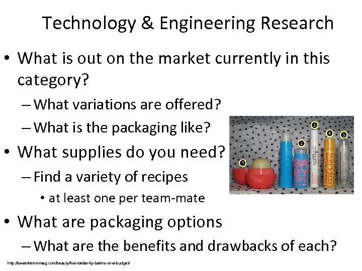 Technology & Engineering Research • What is out on the market currently in this