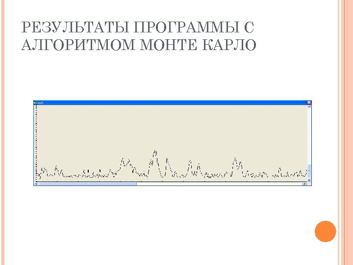 РЕЗУЛЬТАТЫ ПРОГРАММЫ С АЛГОРИТМОМ МОНТЕ КАРЛО 