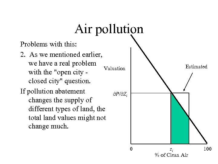 Air pollution Problems with this: 2. As we mentioned earlier, we have a real