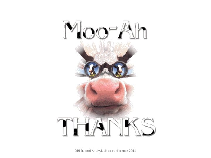 DHI Record Analysis Jinan conference 2011 