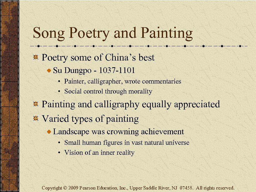 Song Poetry and Painting Poetry some of China’s best Su Dungpo - 1037 -1101