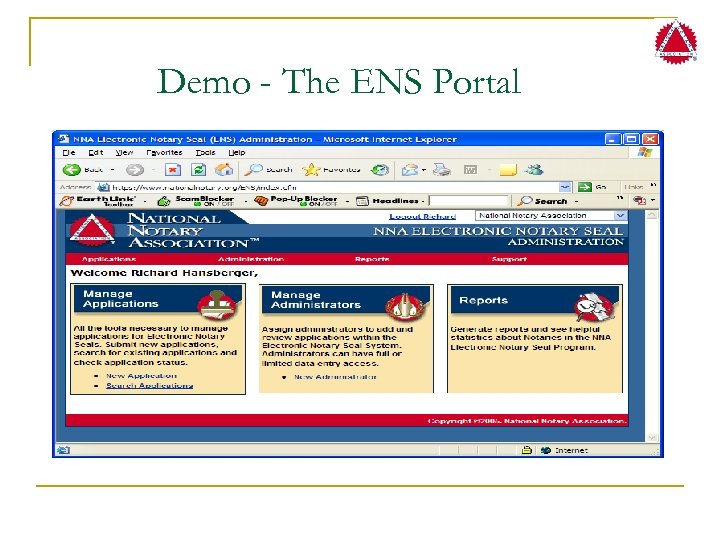 Demo - The ENS Portal 