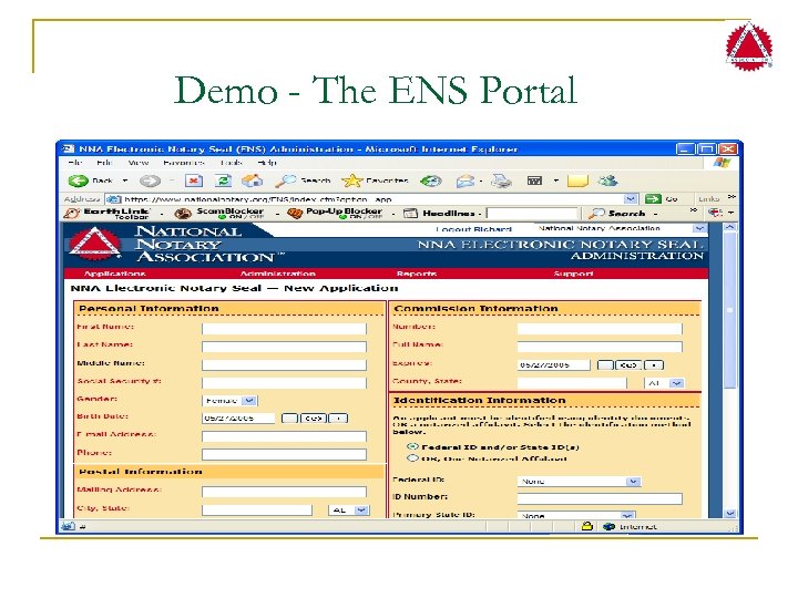 Demo - The ENS Portal 