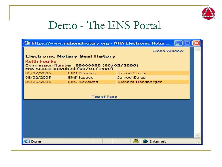 Demo - The ENS Portal 