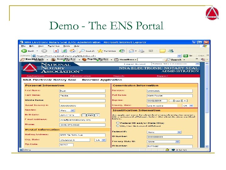 Demo - The ENS Portal 