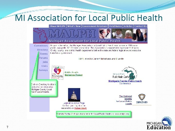 MI Association for Local Public Health 7 
