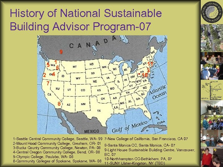 History of National Sustainable Building Advisor Program-07 9 5 1 6 2 4 11