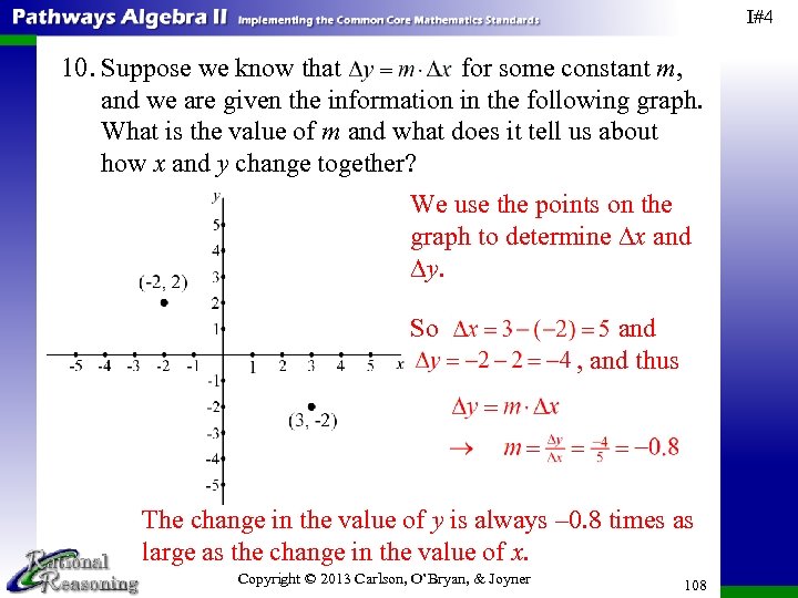 I#4 10. Suppose we know that for some constant m, and we are given