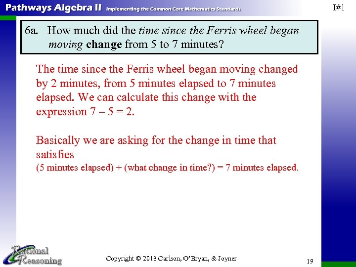 I#1 6 a. How much did the time since the Ferris wheel began moving