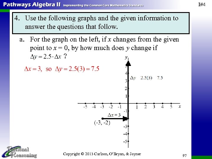 I#4 4. Use the following graphs and the given information to answer the questions