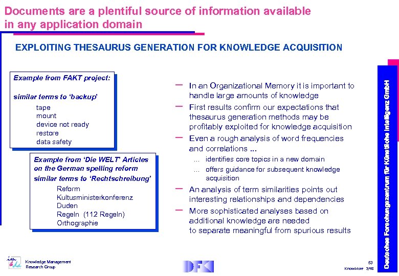 Documents are a plentiful source of information available in any application domain Example from