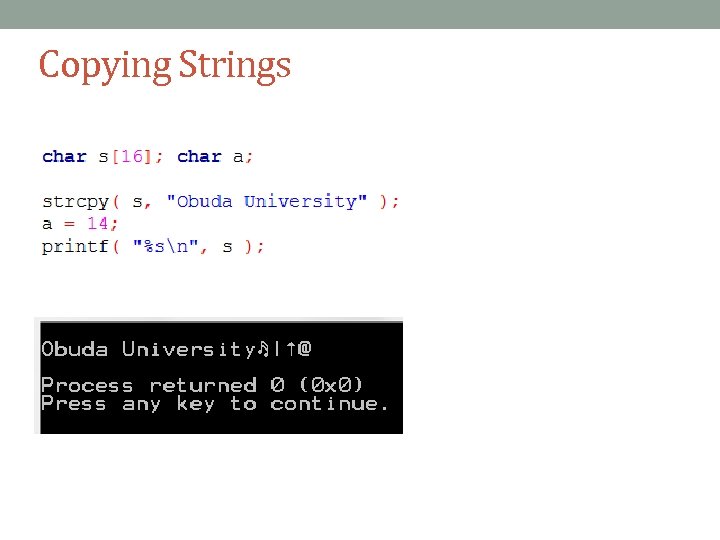 Copying Strings 