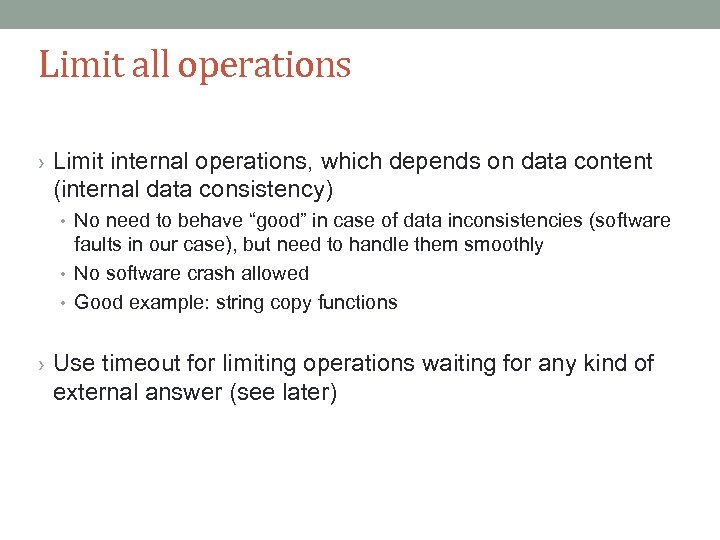 Limit all operations › Limit internal operations, which depends on data content (internal data