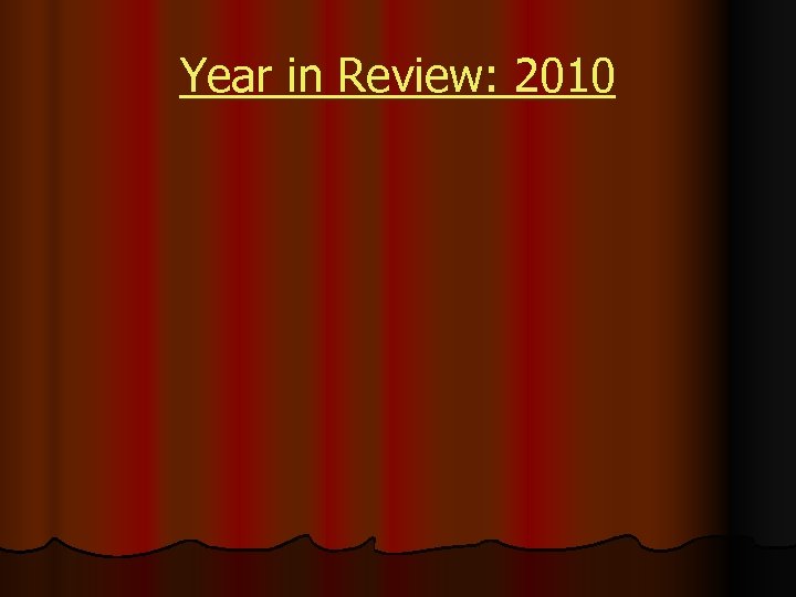 Year in Review: 2010 