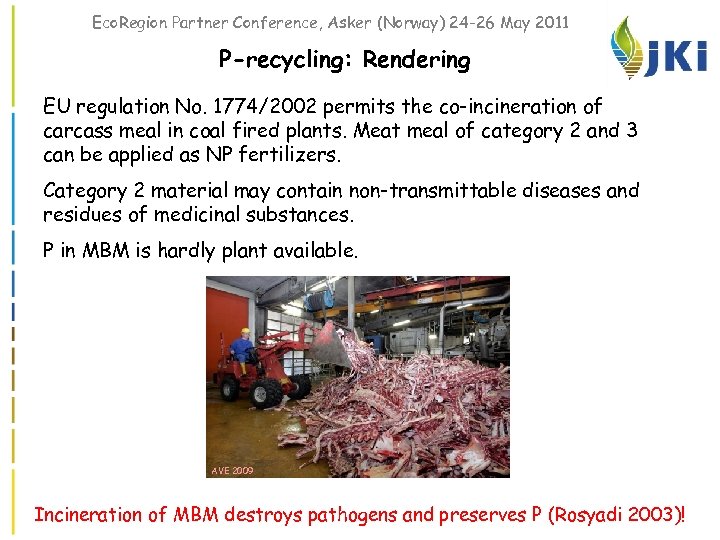 Eco. Region Partner Conference, Asker (Norway) 24 -26 May 2011 P-recycling: Rendering EU regulation