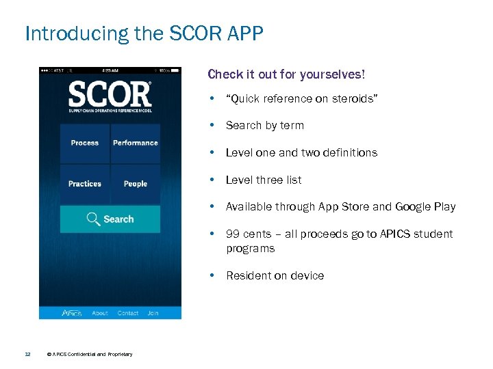 Introducing the SCOR APP Check it out for yourselves! • “Quick reference on steroids”