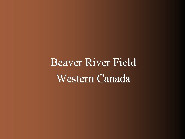 Beaver River Field Western Canada 