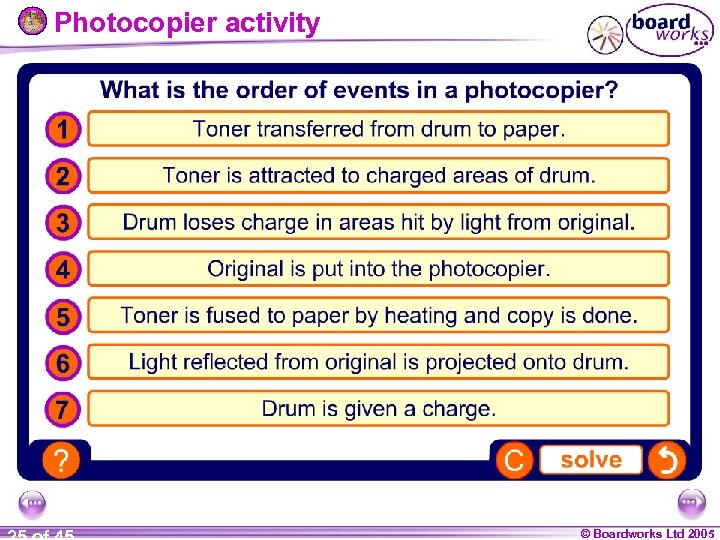 Photocopier activity © Boardworks Ltd 2005 