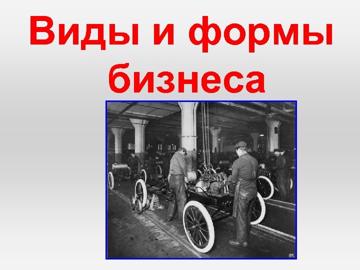 Виды и формы бизнеса 