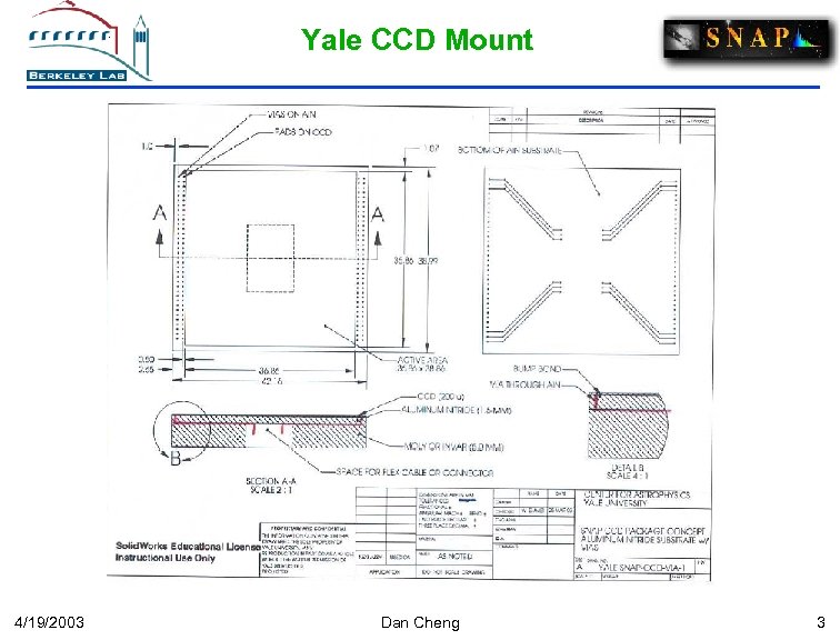 Yale CCD Mount 4/19/2003 Dan Cheng 3 