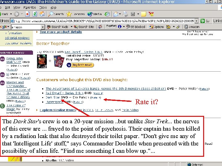 Rate it? The Dark Star's crew is on a 20 -year mission. . but