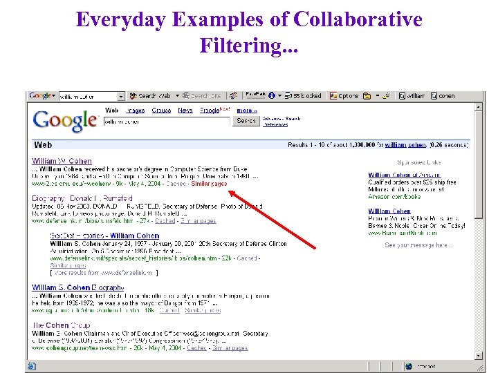 Everyday Examples of Collaborative Filtering. . . 