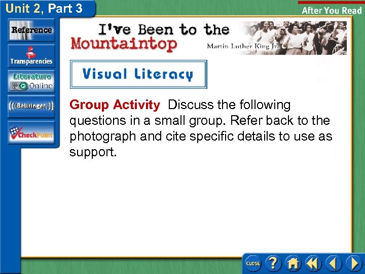 Unit 2, Part 3 Group Activity Discuss the following questions in a small group.