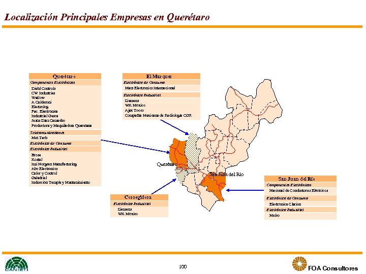 Localización Principales Empresas en Querétaro Componentes Electrónicos Diehl Controls CW Industries Watlow A Calderoni