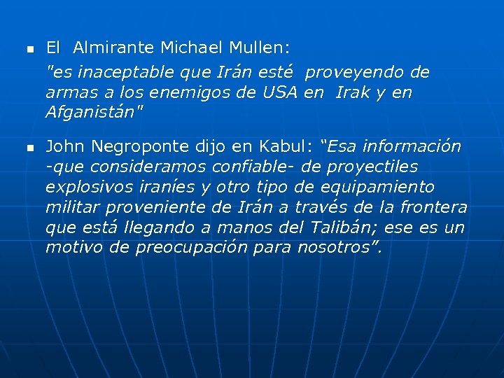 n n El Almirante Michael Mullen: 
