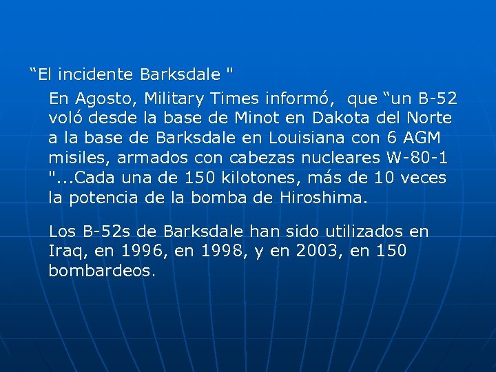 “El incidente Barksdale 