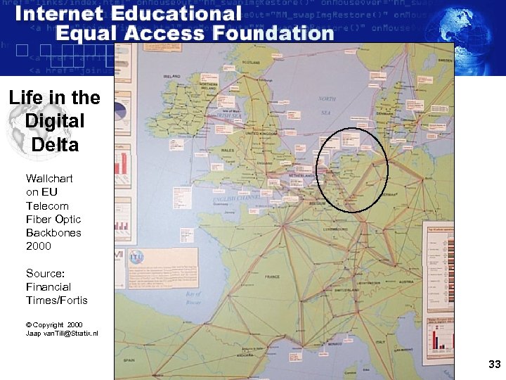 Life in the Digital Delta Wallchart on EU Telecom Fiber Optic Backbones 2000 Source: