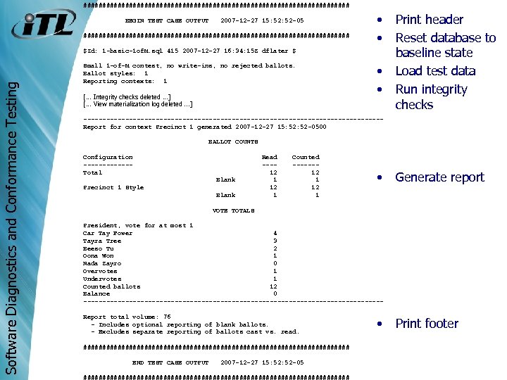 ################################### BEGIN TEST CASE OUTPUT 2007 -12 -27 15: 52 -05 ################################### • •