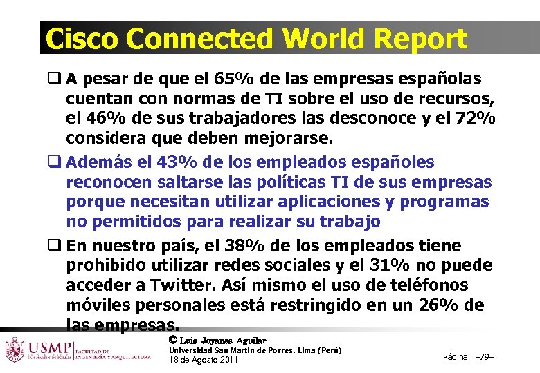 Cisco Connected World Report q A pesar de que el 65% de las empresas