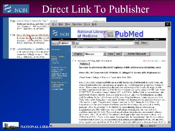 Direct Link To Publisher NATIONAL LIBRARY OF MEDICINE 