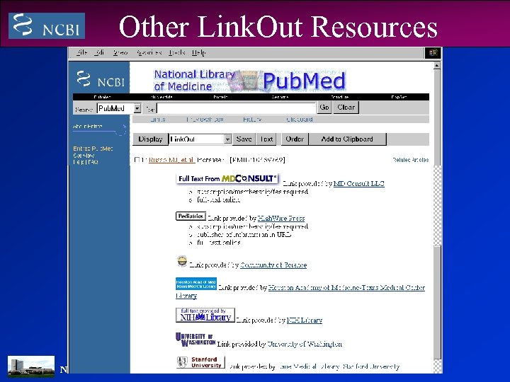 Other Link. Out Resources NATIONAL LIBRARY OF MEDICINE 