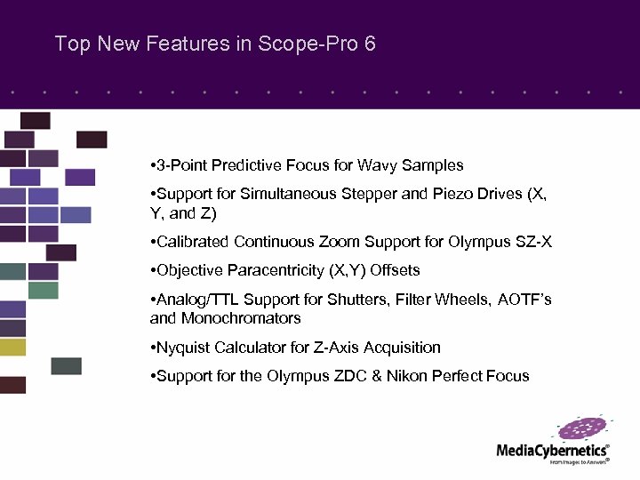 Top New Features in Scope-Pro 6 • 3 -Point Predictive Focus for Wavy Samples