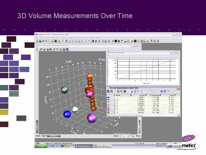 3 D Volume Measurements Over Time 